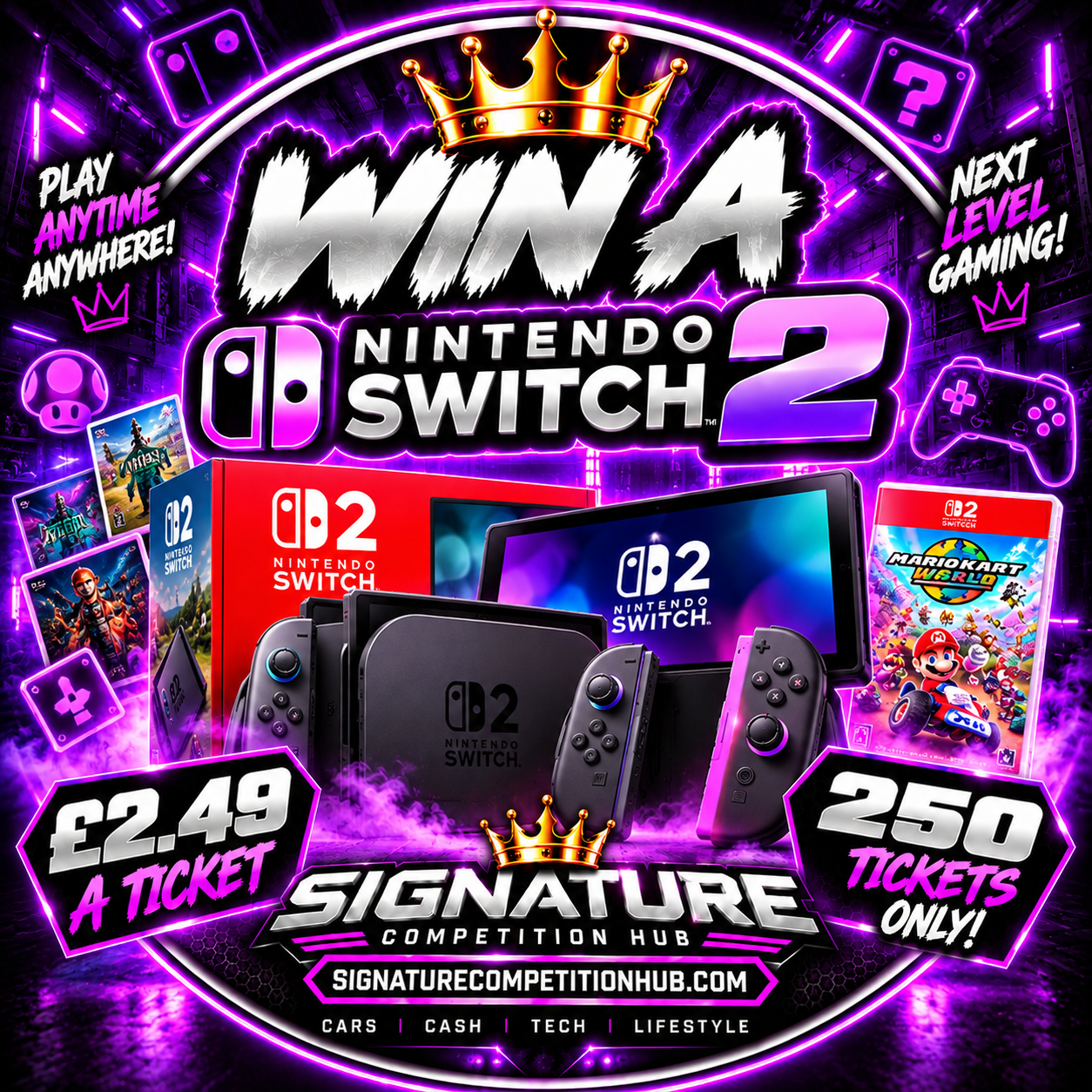 WIN A NINTENDO SWITCH 2 FOR £2.49 