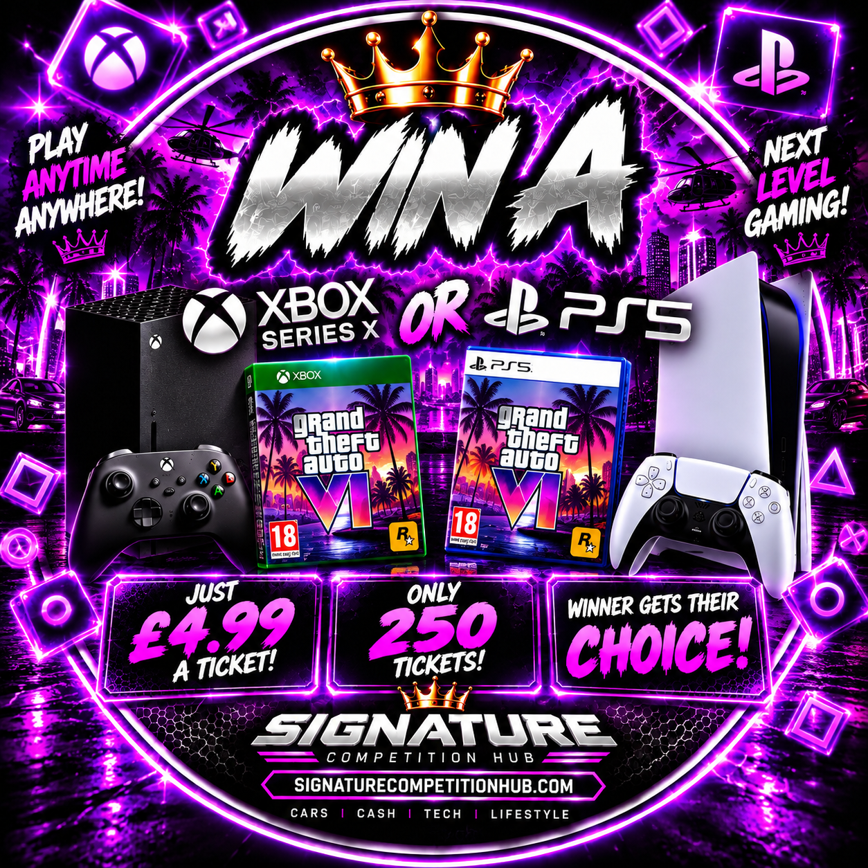 WIN GTA6 + AN XBOX SERIES X OR PLAYSTATION 5 FOR £4.99